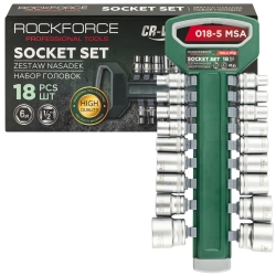 Головки, набор 18пр., 1/2''(6гр.) RockFORCE RF-018-5 MSA