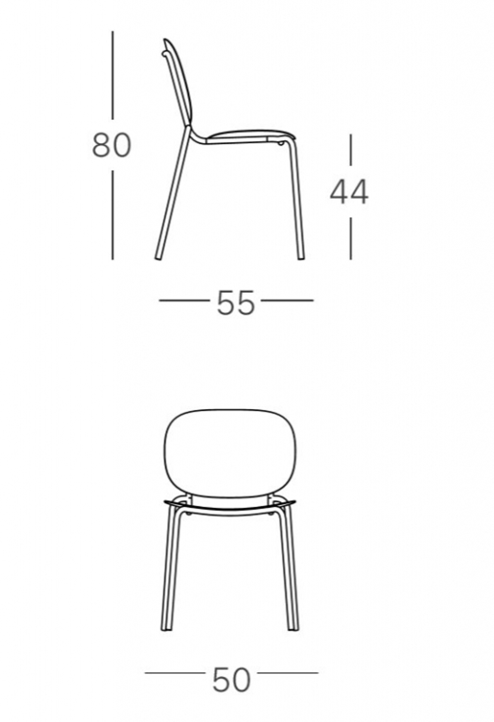 Стул металлический Scab Design Si-Si, тортора