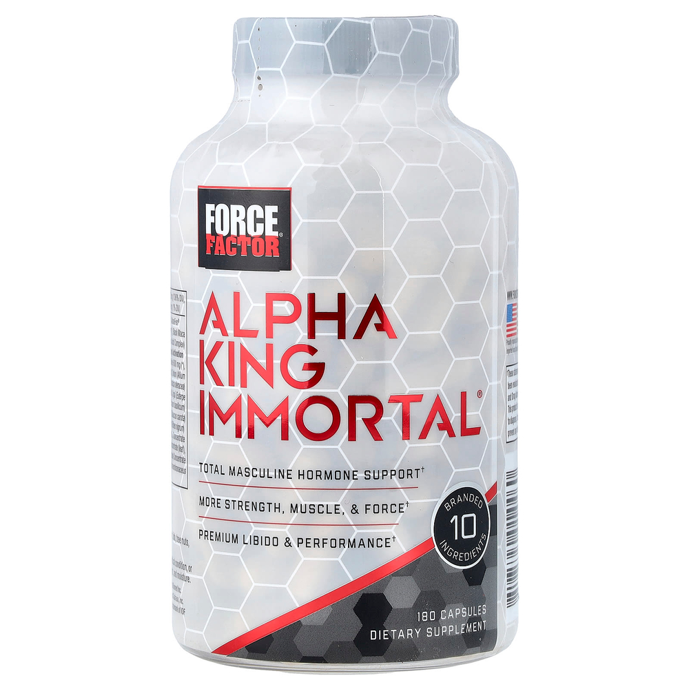 Force Factor, Alpha King Immortal®, добавка для мужчин, 180 капсул