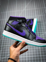 AIR JORDAN 1 MID RETRO GRAPE BLACK/GRAPE ICE-NEW EMERALD