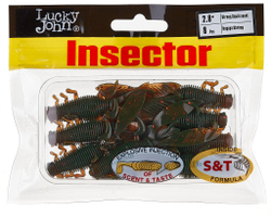 Виброхвосты съедобные LJ Pro Series INSECTOR 2,8in (7 см), цв. 085, 8 шт.