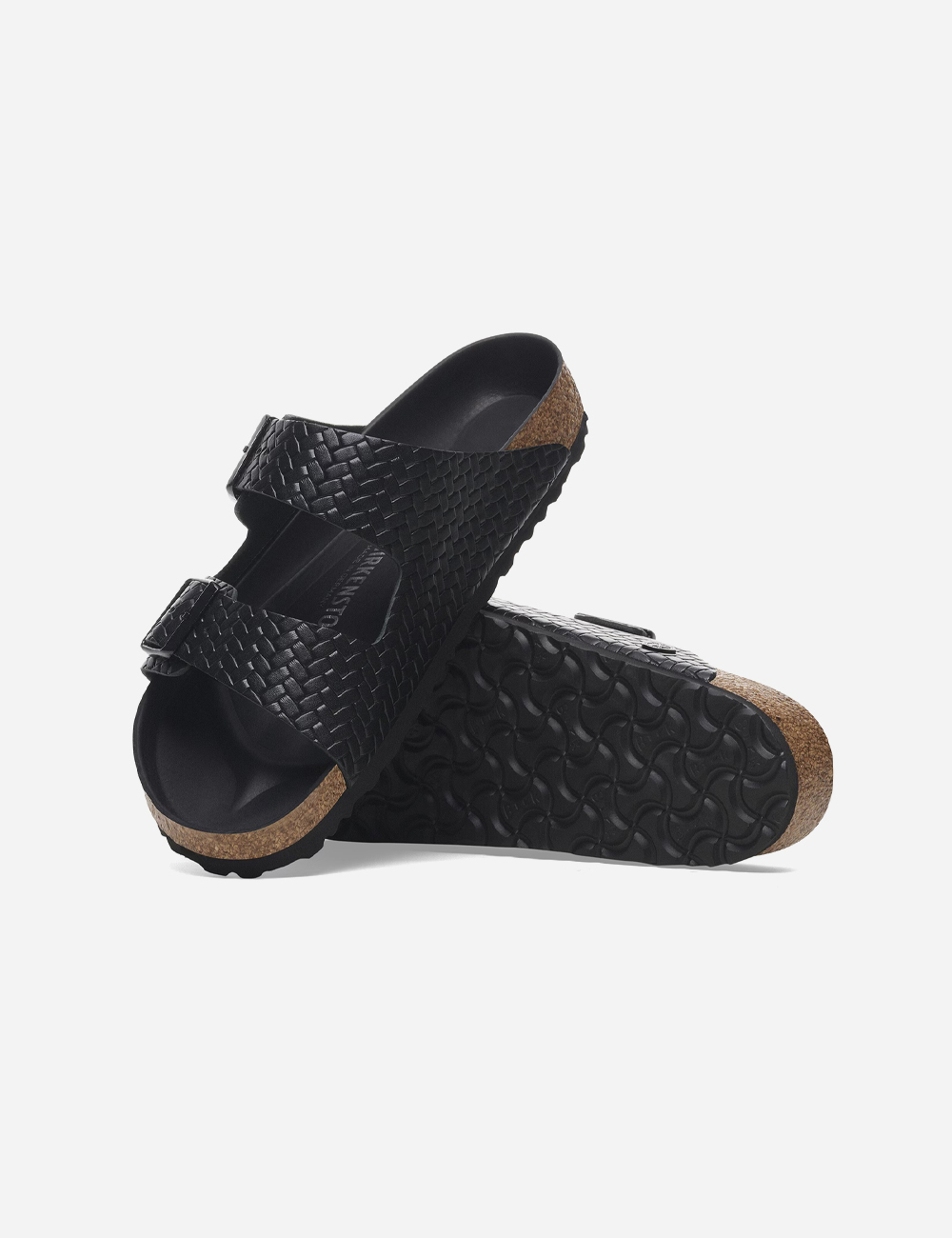 Birkenstock Arizona Rivet Woven Emboss Ecru Sandals "Black"