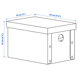 IKEA GÄRDESGÅRD  (ИКЕА ГЭРДЕСГОРД)  -  Коробка с крышкой - натуральный 18x25x16 см