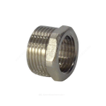 Футорка латунь никель Ду 15х10 (1/2"х3/8") НР/ВР RTP (РосТурПласт) 25121