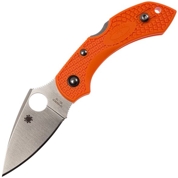 Цена наСкладной нож Dragonfly 2 - Spyderco 28POR2, сталь VG-10 Satin Plain, рукоять термопластик FRN оранжевый