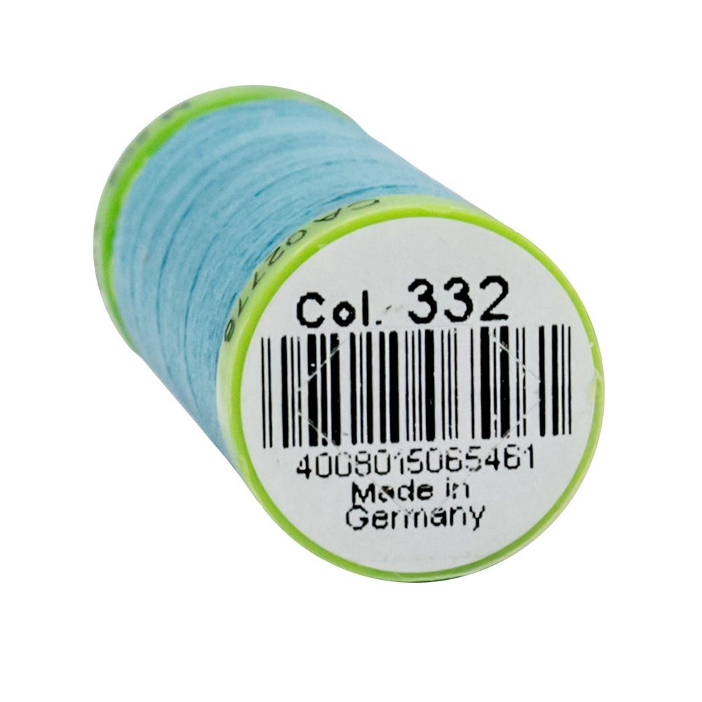 Нитки для тонких тканей Gutermann Extra Fine 150 (200 метров), 5 кат. | 332 насыщенный бирюзовый