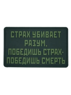 Шеврон на липучке Страх убивает разум