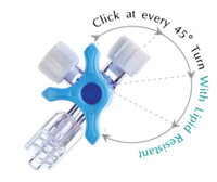Коннектор инфузионный трехходовой POLYMED Polyway Pro Click (Lipid Resistant), 100 шт.