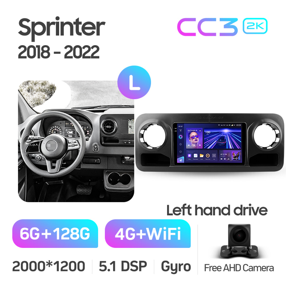 Teyes CC3 2K 9"для Mercedes-Benz Sprinter 2018-2022