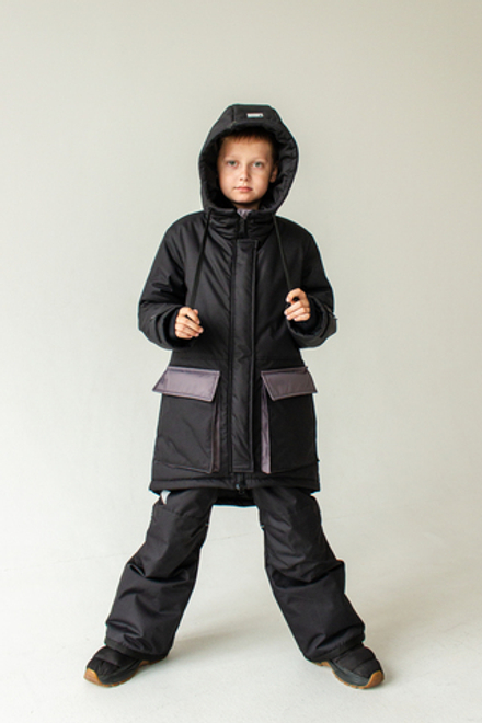 Парка зимняя Sport kids, черная