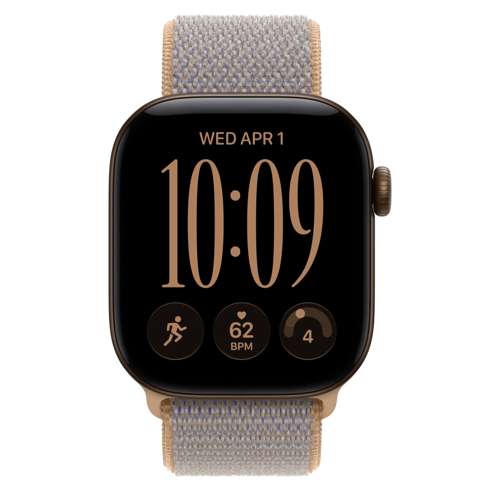 Умные часы Apple Watch Series 12 GPS, 42mm, Dark Bronze Aluminum Case with Chambray Blue Sport Loop