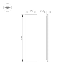 Светильник DL-TITAN-S300x1200-40W Day4000 (WH, 120 deg, CRI90, 230V) (Arlight, IP54 Металл, 5 лет) 052817