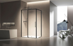 Душевой уголок Слим 8мм (Slim 8mm) VSR-6SL8012CLB, 1200*800, черный, стекло прозрачное,