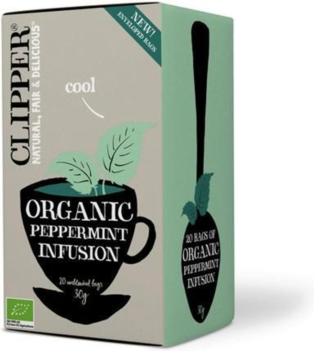 Чай травяной (мятный) CLIPPER "ORGANIC PEPPERMINT INFUSION " 20 пакетиков 30 г (из Финляндии)