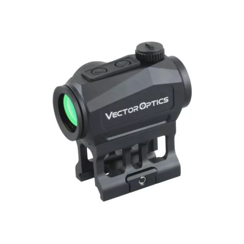 Коллиматорный прицел Vector Optics Scrapper 1x22 Solar Power Multi Reticles (закрытый, 2 MOA, метка точка красная, picatinny/weaver, IP67, в комплекте 2 кронштейна)