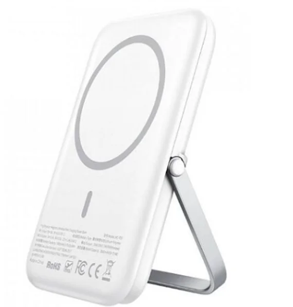 Внешний аккумулятор McDodo 5000 mAh 15W MagSafe с подставкой (Белый)