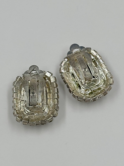 Клипсы с красными кристаллами