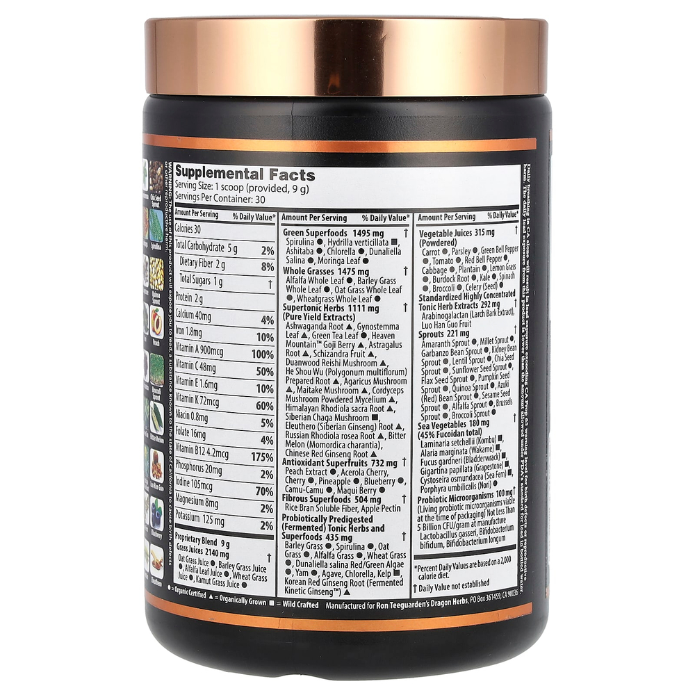 Dragon Herbs, Tonic Alchemy®, The Ultimate SuperTonic™, смесь суперфудов, 270 г
