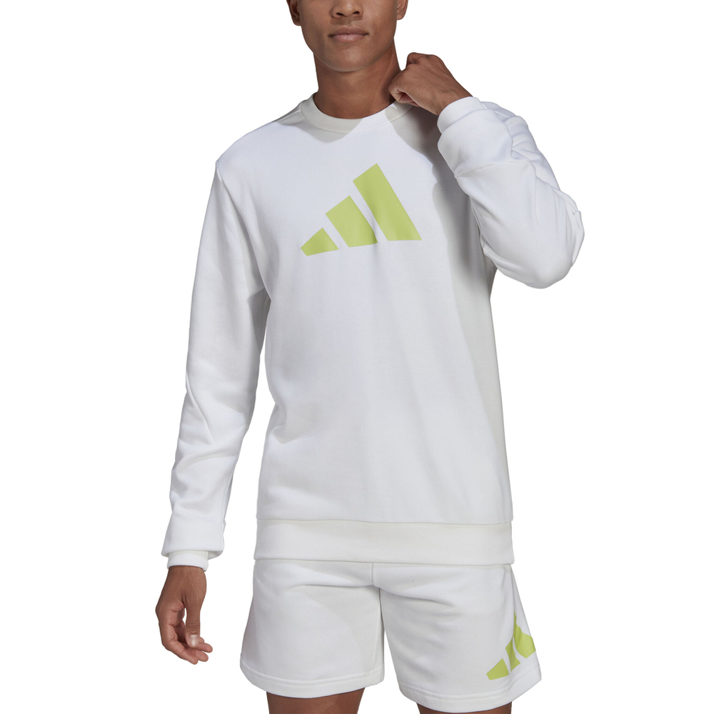Мужская кофта теннисная adidas Future Icon 3BAR Crew Sweatshirt Men - White, Green