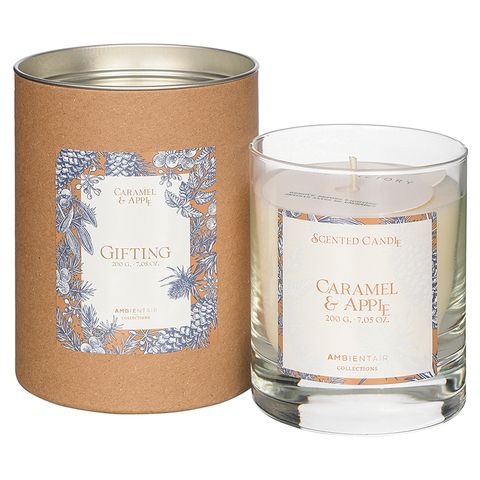 Свеча ароматическая gifting, Карамель и яблоко (новая), 40 ч