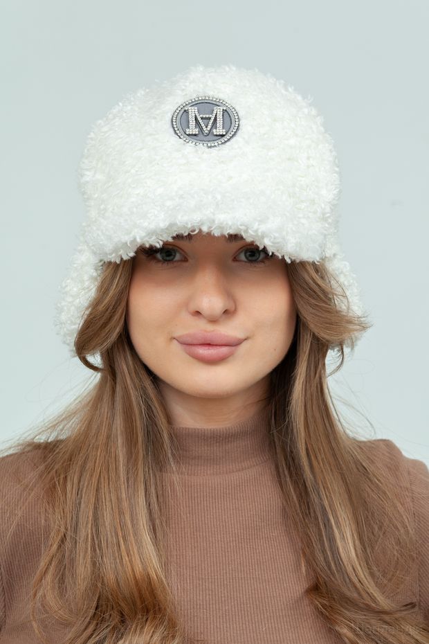 Бейсболка короткие уши M.A. (Белый / 56-58 / Керли / 30х30х6 / б/р / Полиэстер / 0.3)