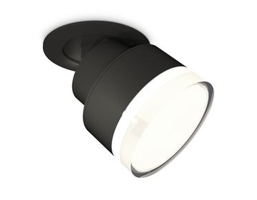 Комплект встраиваемого поворотного светильника 1*GX53 XM8102528 SBK/FR/CL чёрный песок/белый матовый/прозрачный (A2242, A2106, C8102, N8399) DIY System Complects Ambrella