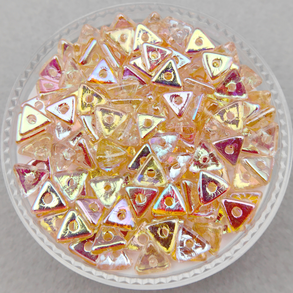 Бусины Tri-bead 4 мм, цвет Желтая радуга (Crystal Yellow Rainbow)