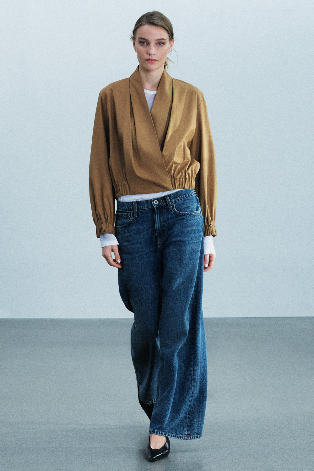 РУБАШКА-БОМБЕР С ЗАПАХОМ — ZW COLLECTION — ZARA