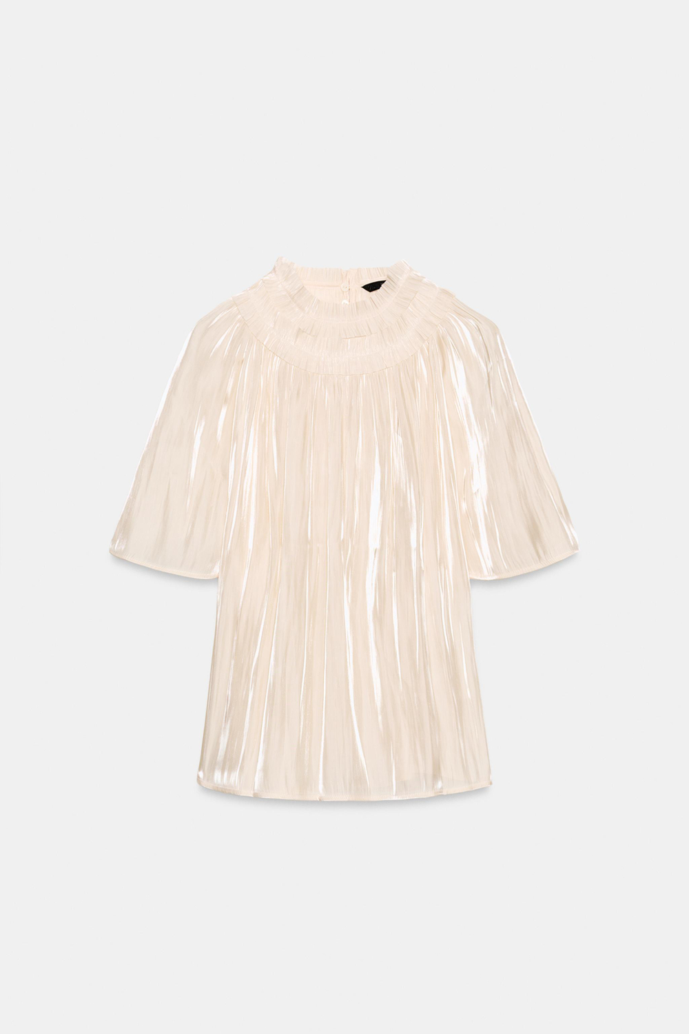ZARA БЛЕСТЯЩАЯ БЛУЗА, ВАНИЛЬНЫЙ