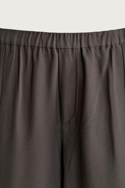 ZARA БРЮКИ-БАЛОНЫ ИЗ СТРУЯЩЕЙСЯ ТКАНИ, СЕРЫЙ