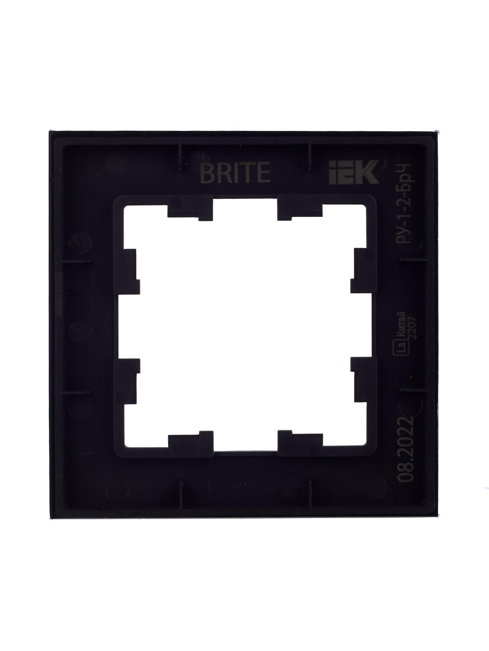 BRITE Рамка 1 -местная РУ-1-2-БрЧ стекло черный IEK