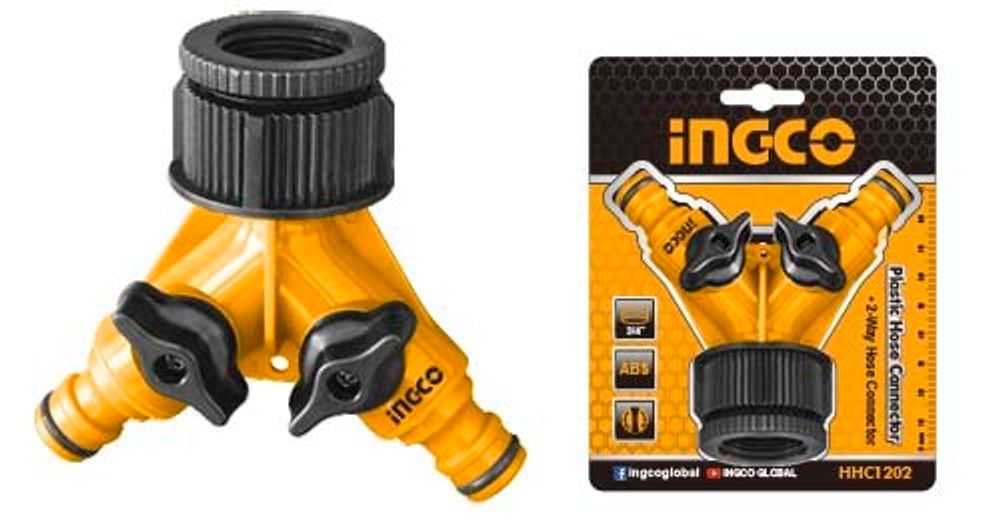 Распределитель двухканальный 1"- 3/4" INGCO HHC1202