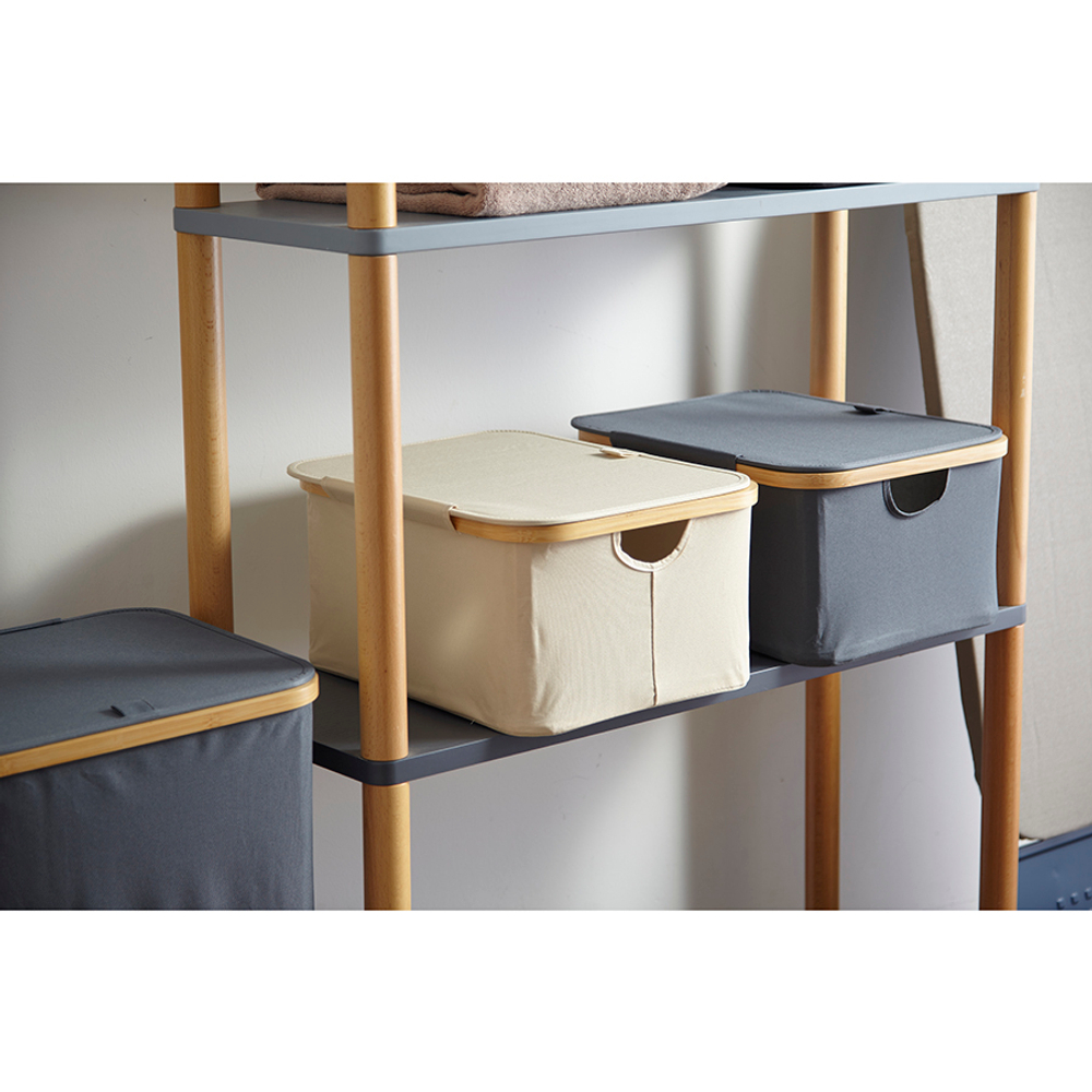Корзина для белья 40x33x20см Smart Solutions Neat Low серая