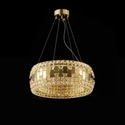 Люстра подвесная светодиодная NewRgy K56-ф600*H220(1200) H GOLD, 106 Вт, золотая
