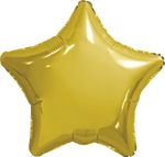 Шар (18"/46 см) Звезда, Светлое золото