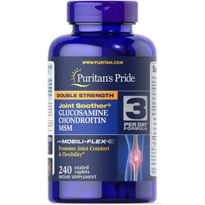 Puritan's Pride, GLUCOSAMINE,CHONDROITIN & MSM 240 TABS | Glyukozamin, xondroitin va MSM, 240 tabletka