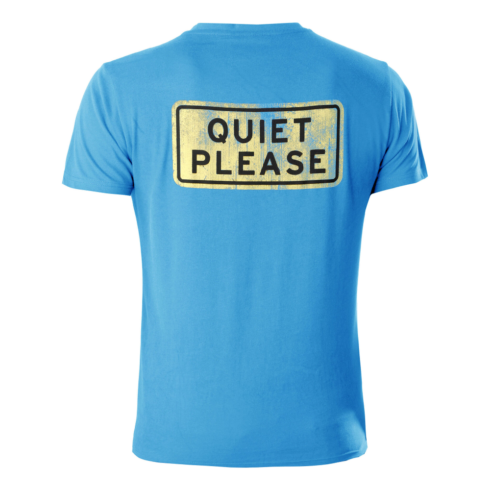 Мужское теннисное поло Quiet Please Australia Road Sign T-Shirt Men - Blue, Yellow