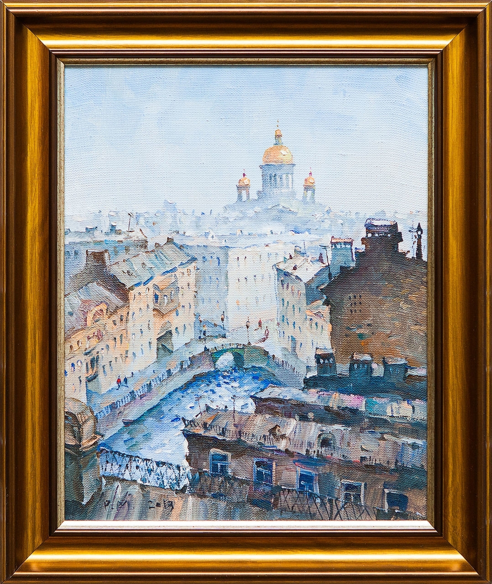 Картина маслом "Пейзаж СПб" Миф
