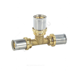 Тройник переходной для МП/PE-X труб латунь пресс Дн 32х26х32 RM151 Giacomini RM151Y093