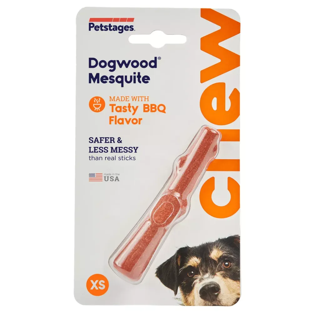 Игрушка Petstages для собак Mesquite Dogwood с ароматом барбекю 13 см очень маленькая
