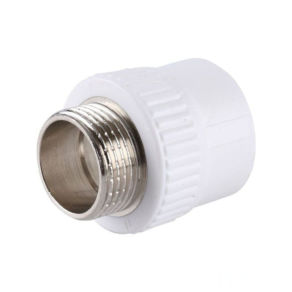 Муфта РР комб. 25*1/2" нар. белый Damento