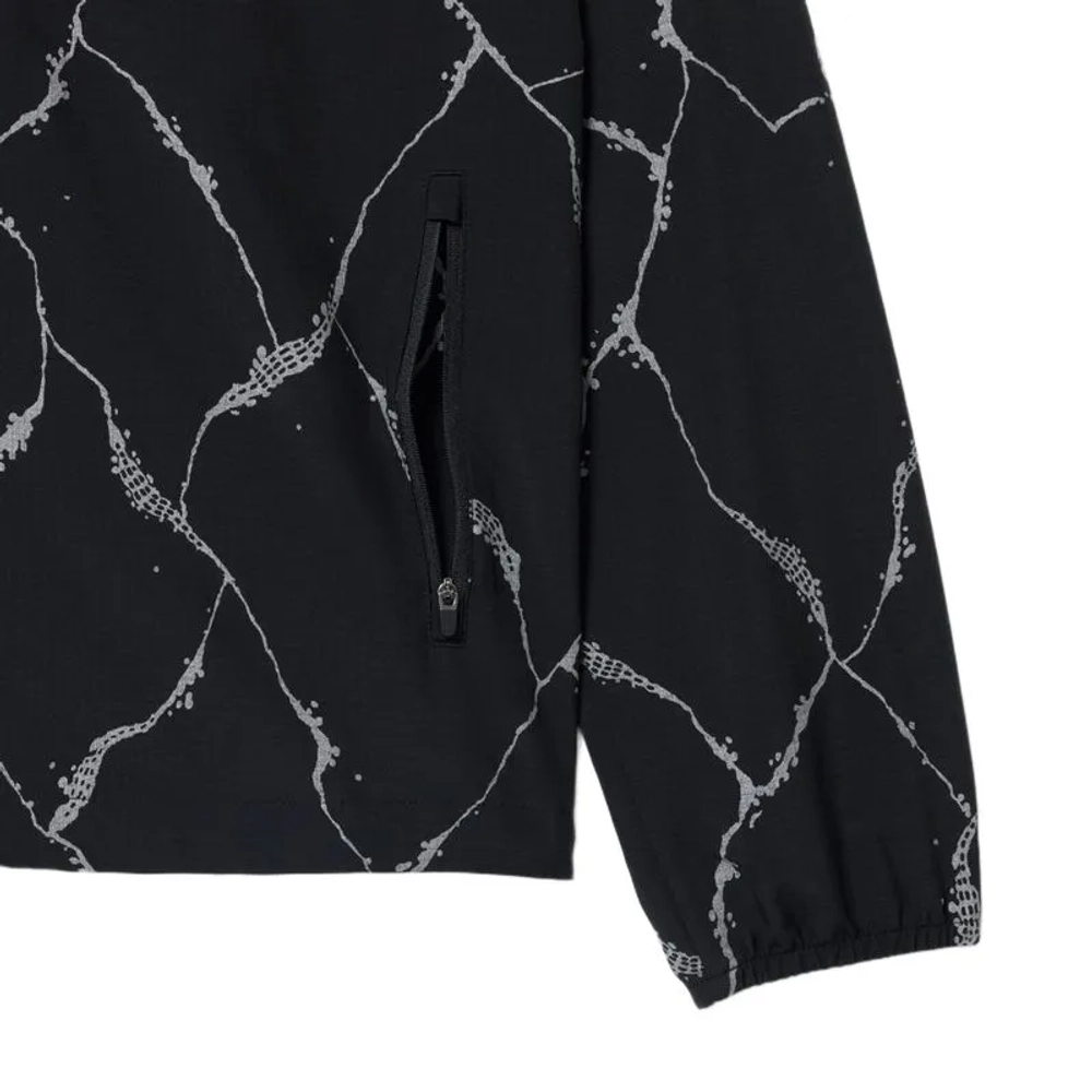 Мужская теннисная куртка Lacoste Reflective Crocodile Print - black