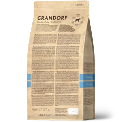 Grandorf White Fish & Turkey, Skin & Coat Care для взрослых кошек с чувствительной кожей и шерстью (Белая рыба с индейкой)