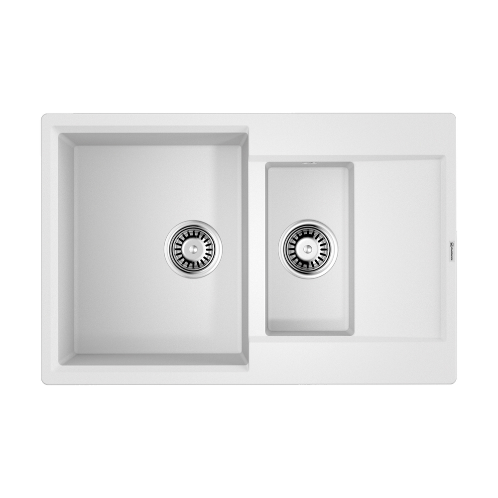 Мойка Daisen 78-2T-WH Tetogranit/белый
