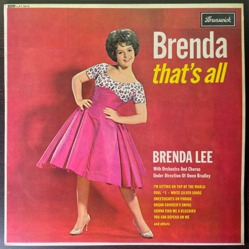 Brenda Lee ‎– Brenda, That's All (Англия 1962г.)