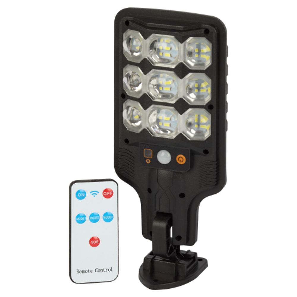 Светильник уличный ЭРА ERAKSS25-01 на солнечной батарее 10 Вт 400 Лм 5000К 63 LED SMD с датчиком движения ПДУ IP44 | Садовые фасадные светильники