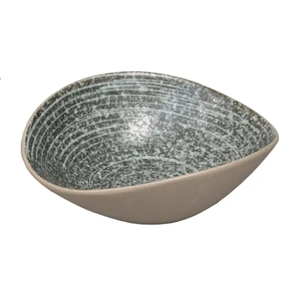 Салатник 250 мл 16,2*13,8 см h5,2 см для закусок глазурь Wave Up Glossy Stone Taiga P.L. [1]