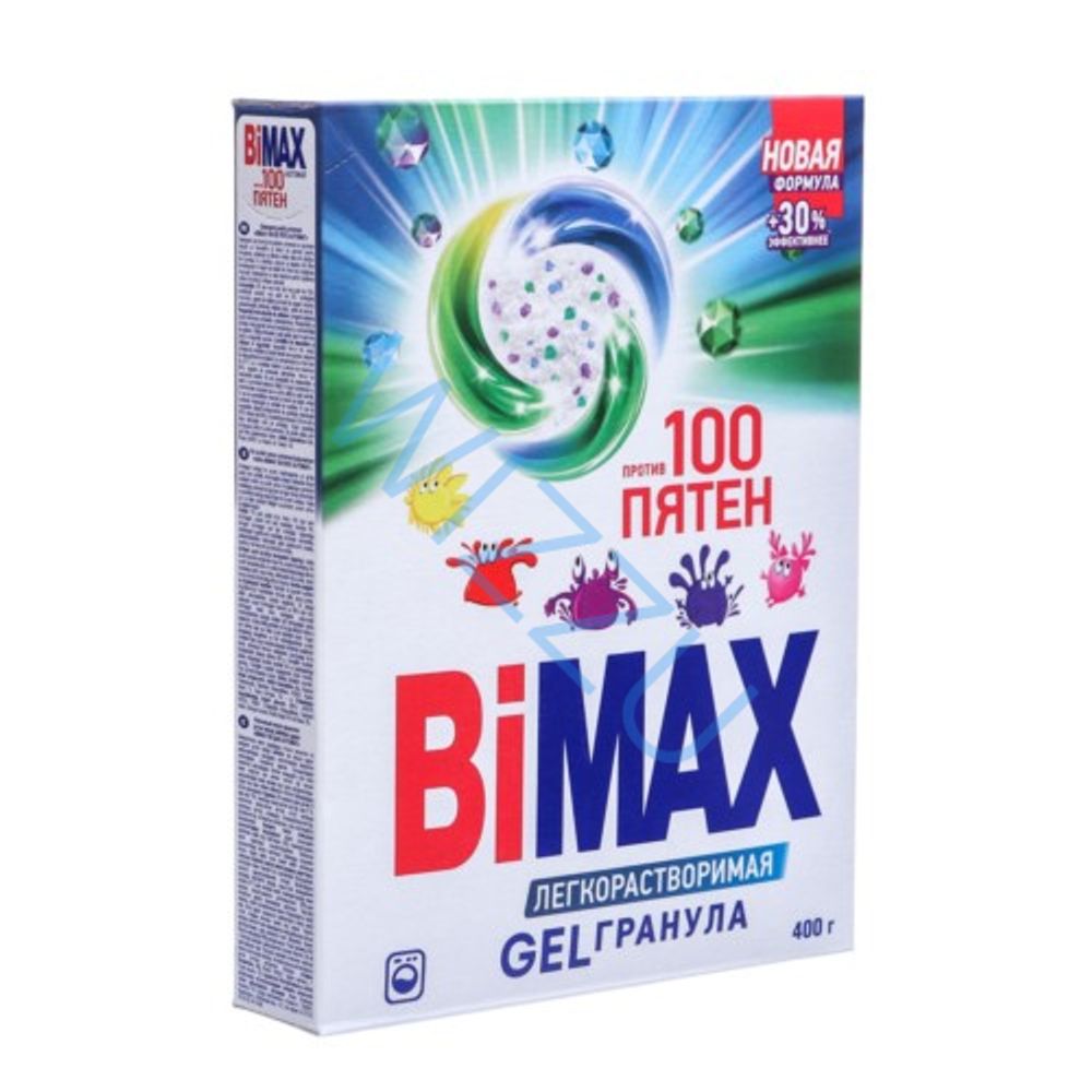 Порошок БИМАКС 12кг Гель Гранула 100 ПЯТЕН
