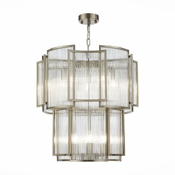 Люстра подвесная 8*E14 SL1234.103.08 никель/прозрачный Cosenza ST-Luce