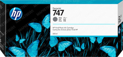 Картридж HP 747 (P2V86A) для DesignJet Z9/Z6 серый (300 мл)
